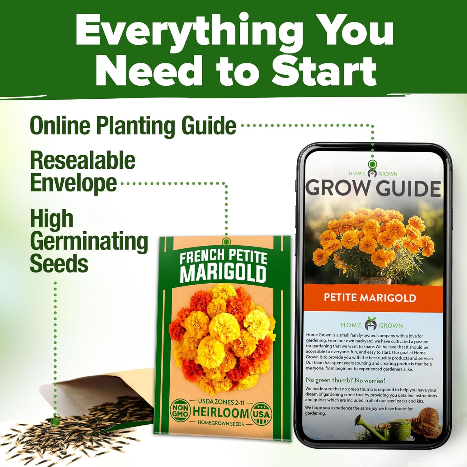 HOME GROWN English Lavender Seeds 1,500+ Non GMO Wildflower Seed for Planting Indoor/Outdoor, High Germination, Plant Flower Seeds (Lavandula antustifolia)