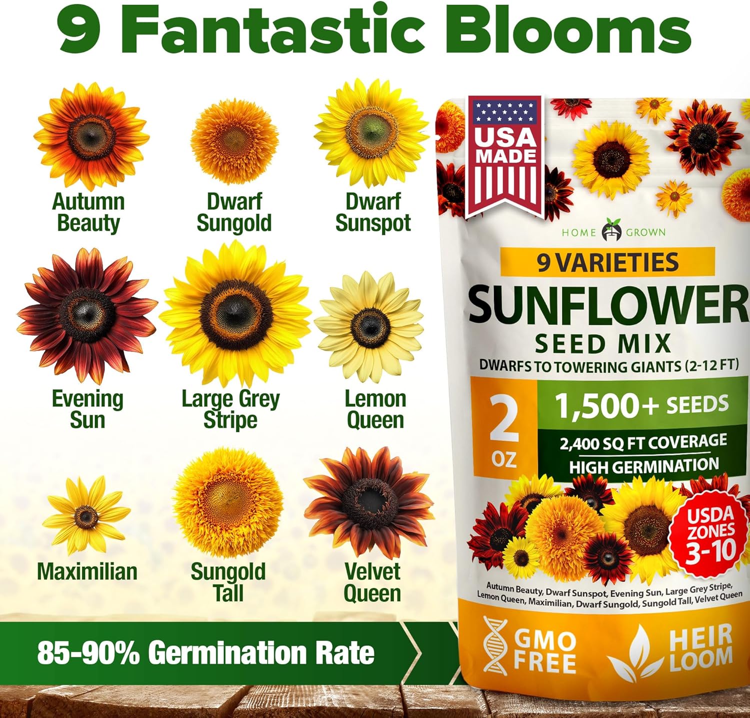 HOME GROWN English Lavender Seeds 1,500+ Non GMO Wildflower Seed for Planting Indoor/Outdoor, High Germination, Plant Flower Seeds (Lavandula antustifolia)