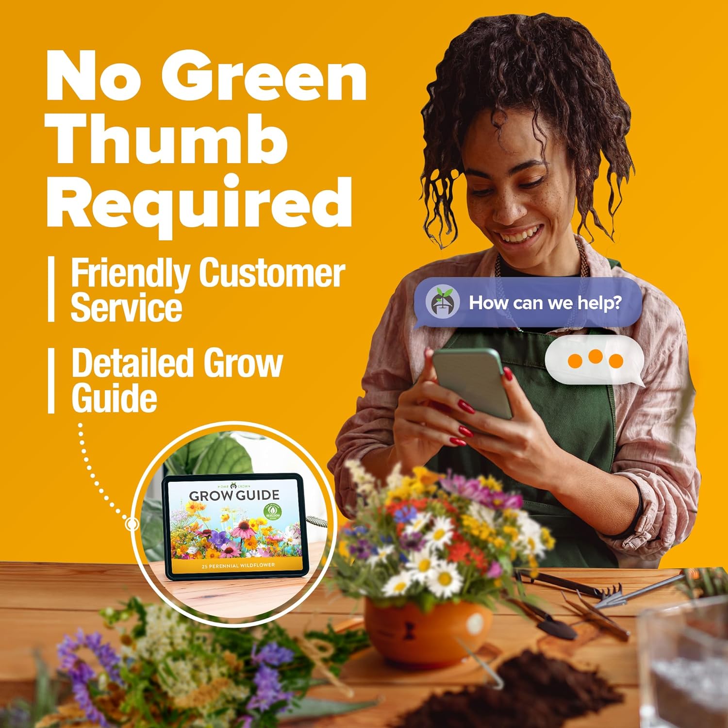 HOME GROWN Wildflower Seeds Mix - 47,400+ Non-GMO - 19 Perennial Flower Varieties for Planting Outdoors - Attract Butterflies & Birds - 3oz Wild Flower Seed Mix