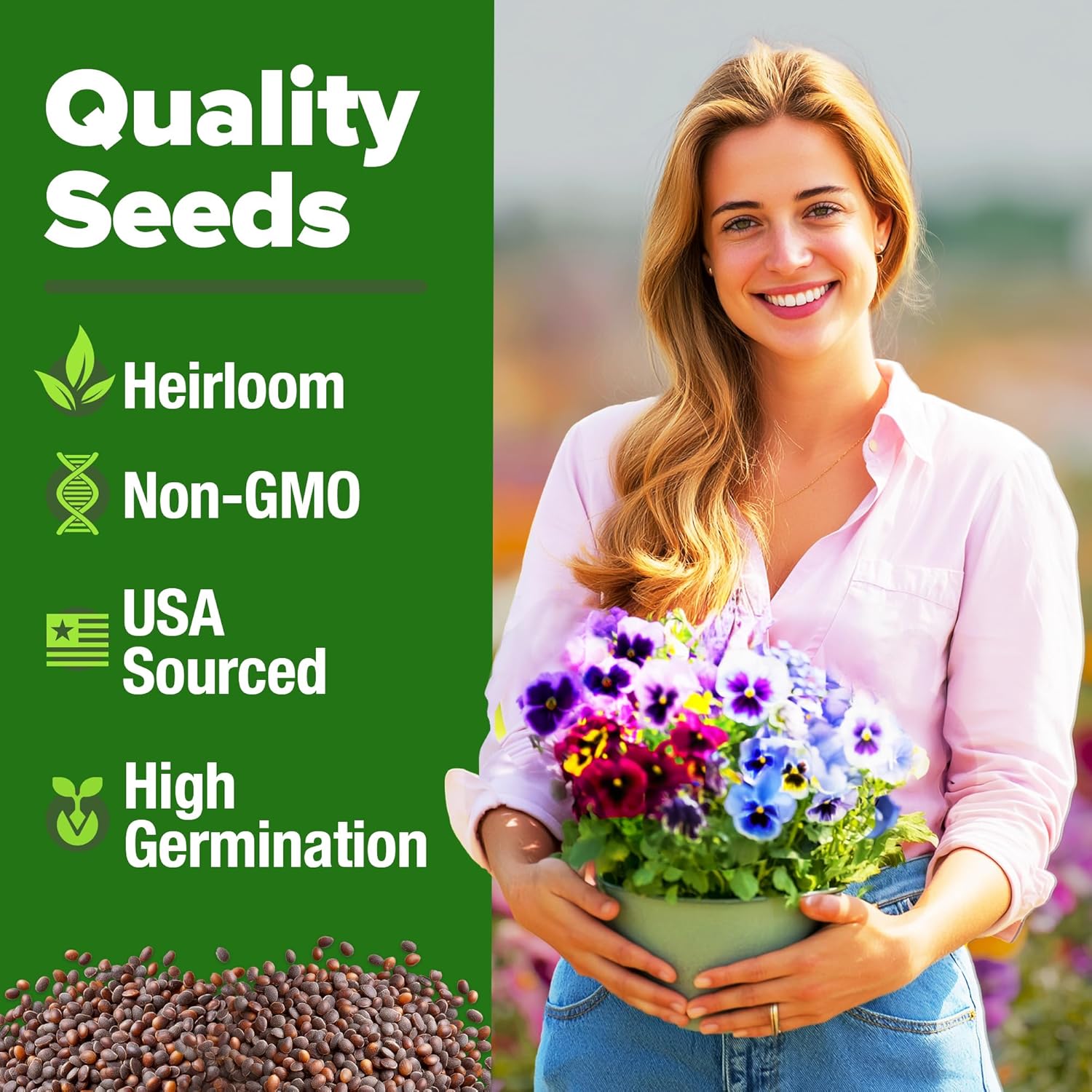 HOME GROWN English Lavender Seeds 1,500+ Non GMO Wildflower Seed for Planting Indoor/Outdoor, High Germination, Plant Flower Seeds (Lavandula antustifolia)