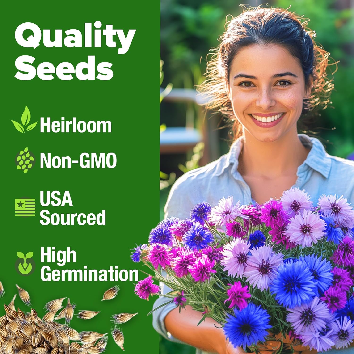 HOME GROWN English Lavender Seeds 1,500+ Non GMO Wildflower Seed for Planting Indoor/Outdoor, High Germination, Plant Flower Seeds (Lavandula antustifolia)