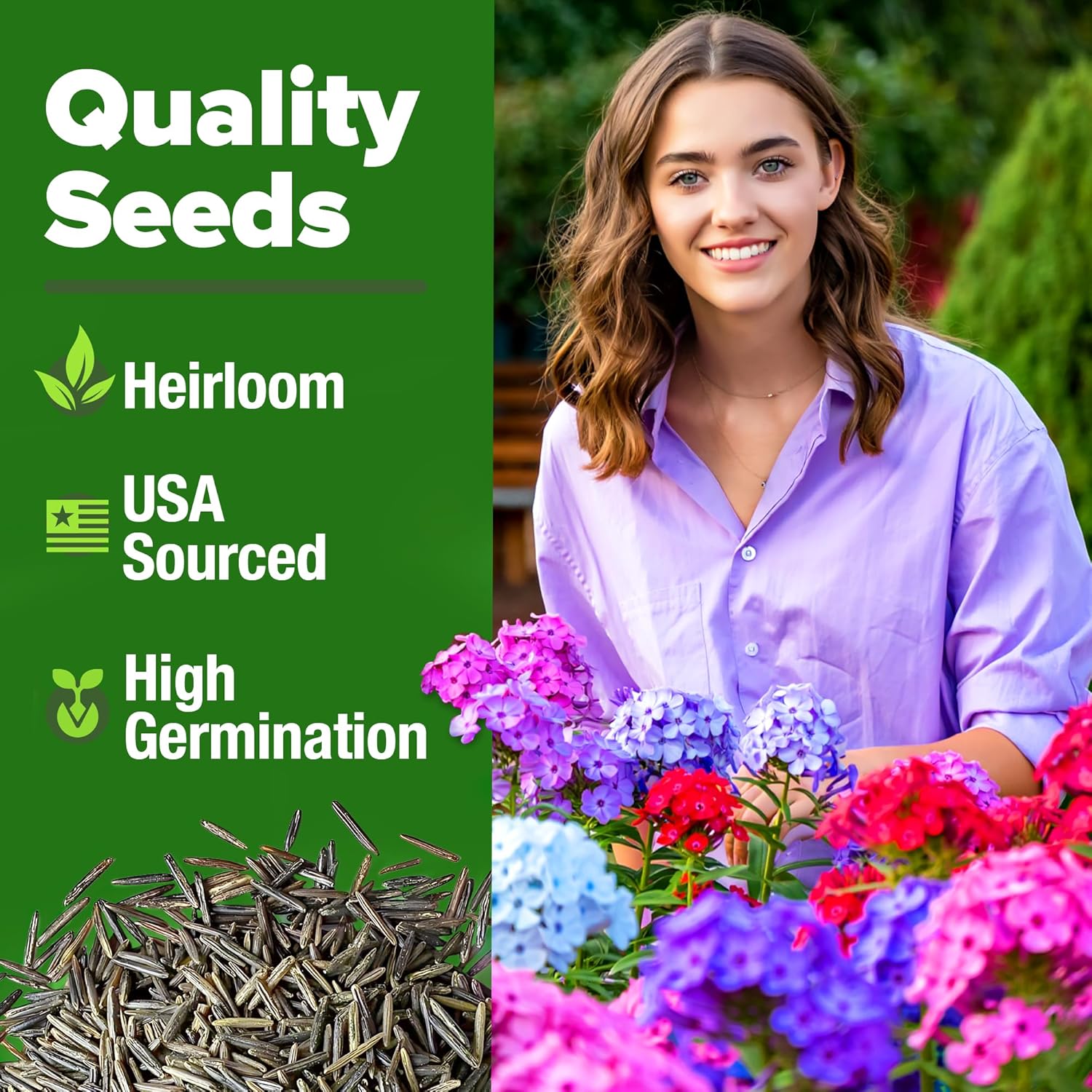 HOME GROWN English Lavender Seeds 1,500+ Non GMO Wildflower Seed for Planting Indoor/Outdoor, High Germination, Plant Flower Seeds (Lavandula antustifolia)