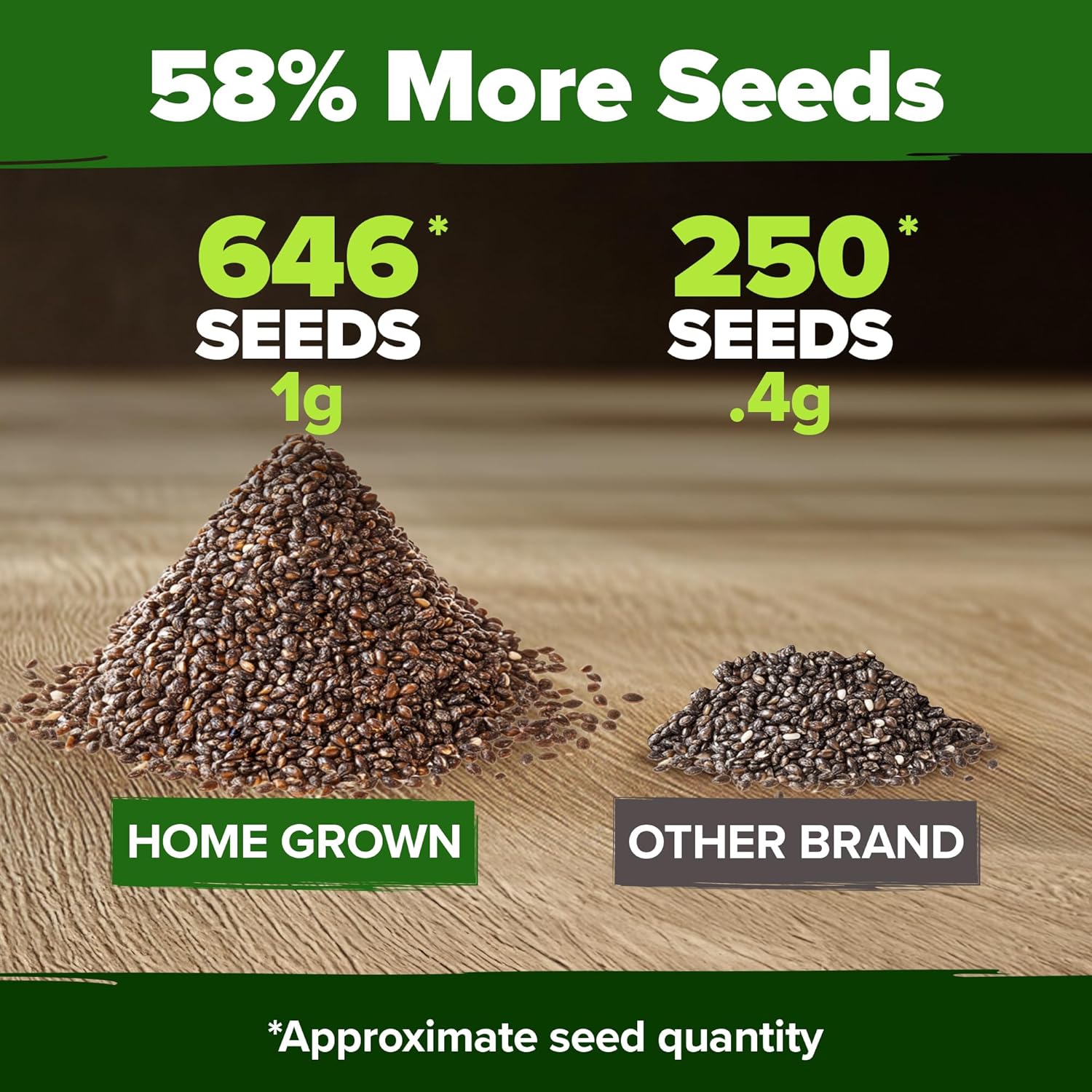 HOME GROWN Arugula Seed 2 Pack – 4350 Vegetable Seeds – Non GMO Ideal Seeds for Hydroponic Garden Indoor – Premium and Heirloom Arugula Seeds for Planting (Eruca vesicaria)