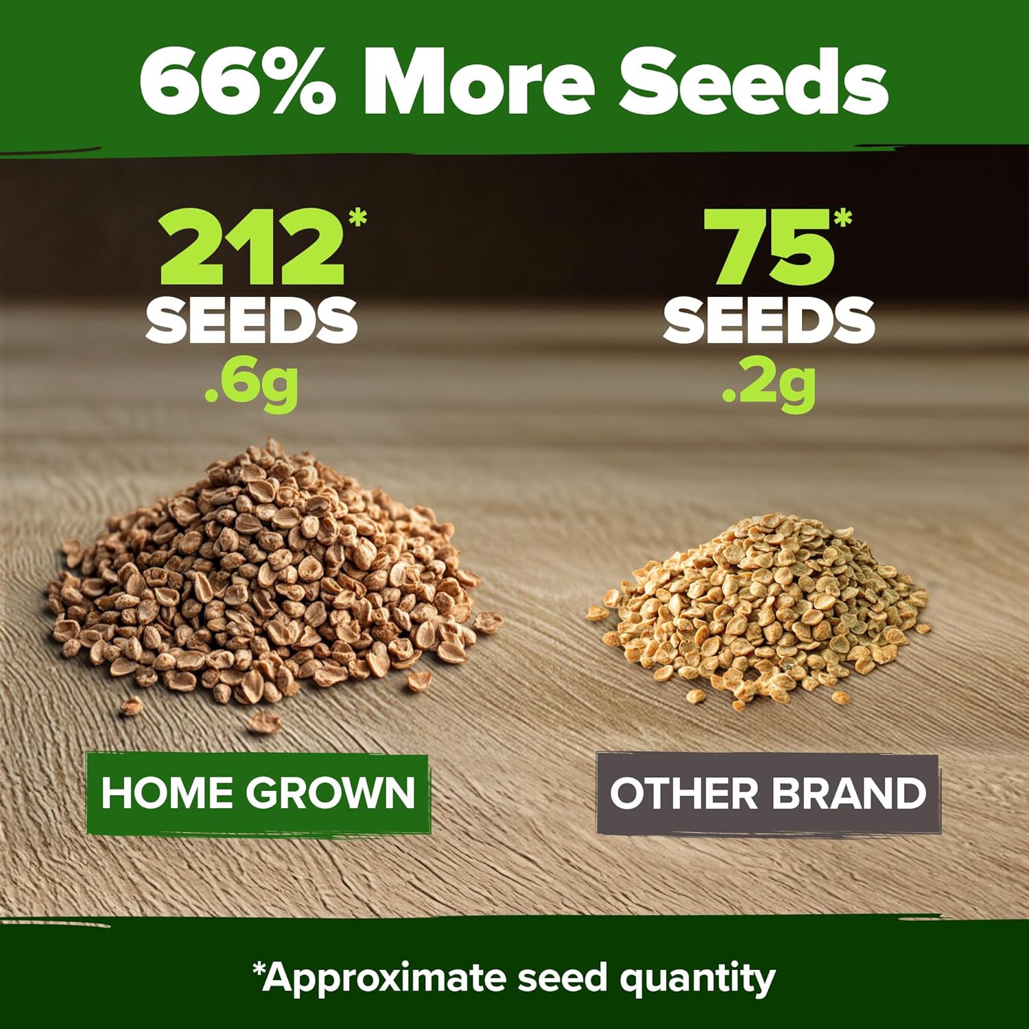 HOME GROWN Arugula Seed 2 Pack – 4350 Vegetable Seeds – Non GMO Ideal Seeds for Hydroponic Garden Indoor – Premium and Heirloom Arugula Seeds for Planting (Eruca vesicaria)