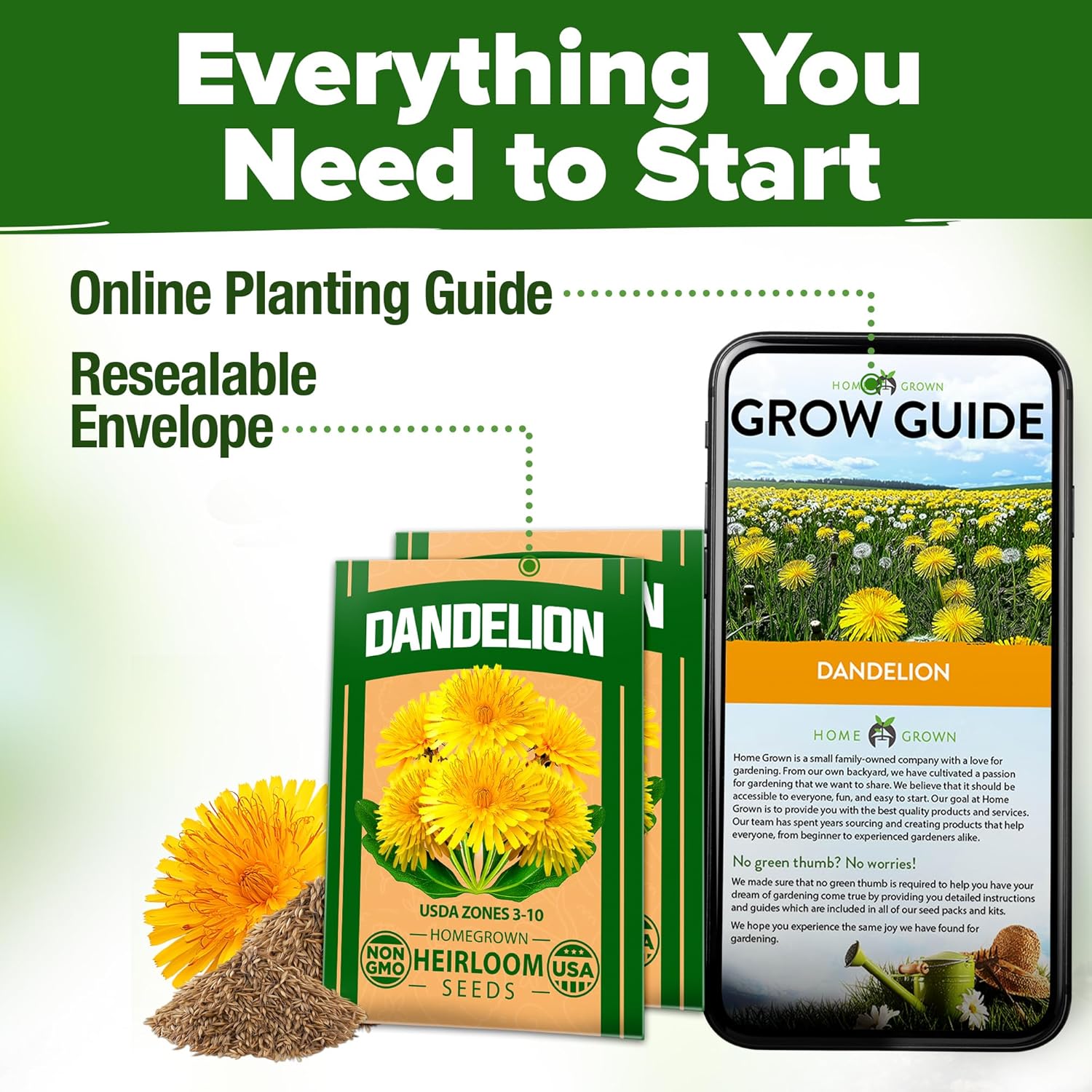 HOME GROWN Arugula Seed 2 Pack – 4350 Vegetable Seeds – Non GMO Ideal Seeds for Hydroponic Garden Indoor – Premium and Heirloom Arugula Seeds for Planting (Eruca vesicaria)