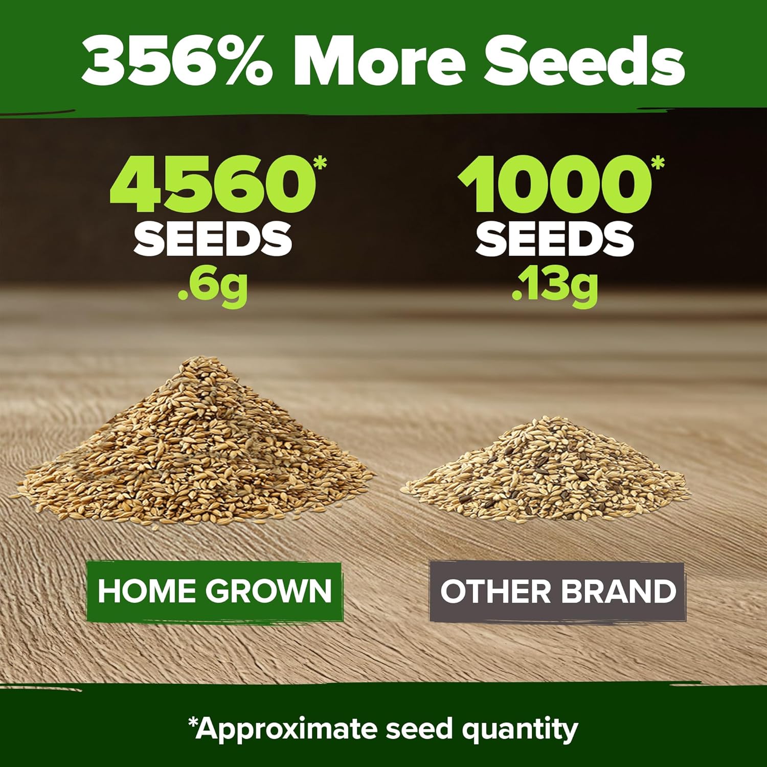 HOME GROWN Arugula Seed 2 Pack – 4350 Vegetable Seeds – Non GMO Ideal Seeds for Hydroponic Garden Indoor – Premium and Heirloom Arugula Seeds for Planting (Eruca vesicaria)