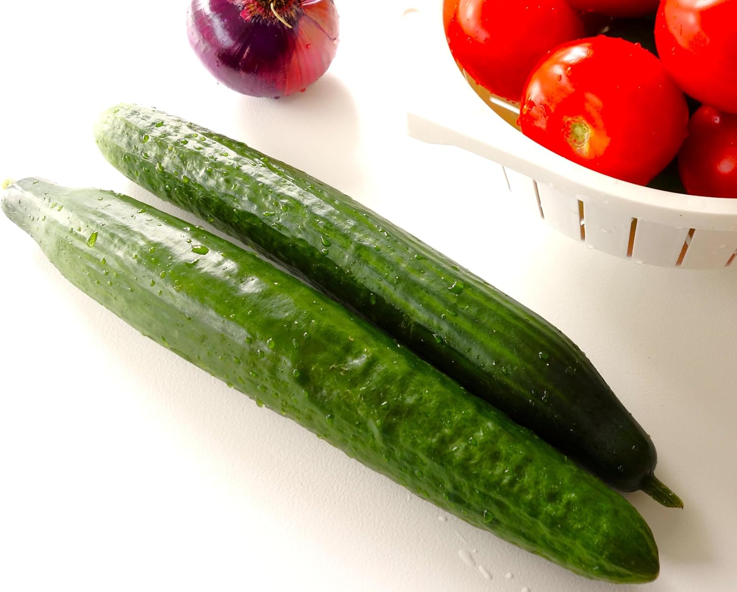 TomorrowSeeds - English Telegraph Burpless Cucumber (English Cucumber) Seeds - 30+ Count - for 2025 Planting Hothouse Cucumbers Crisp European Near-Seedless Long Heirloom Vegetable Grow Your Own Home