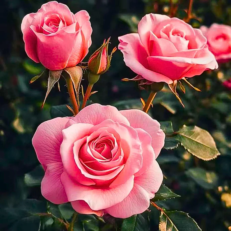 20 Light Pink Rose Seeds – Classic Elegant Blooms, Non-GMO Heirloom Variety
