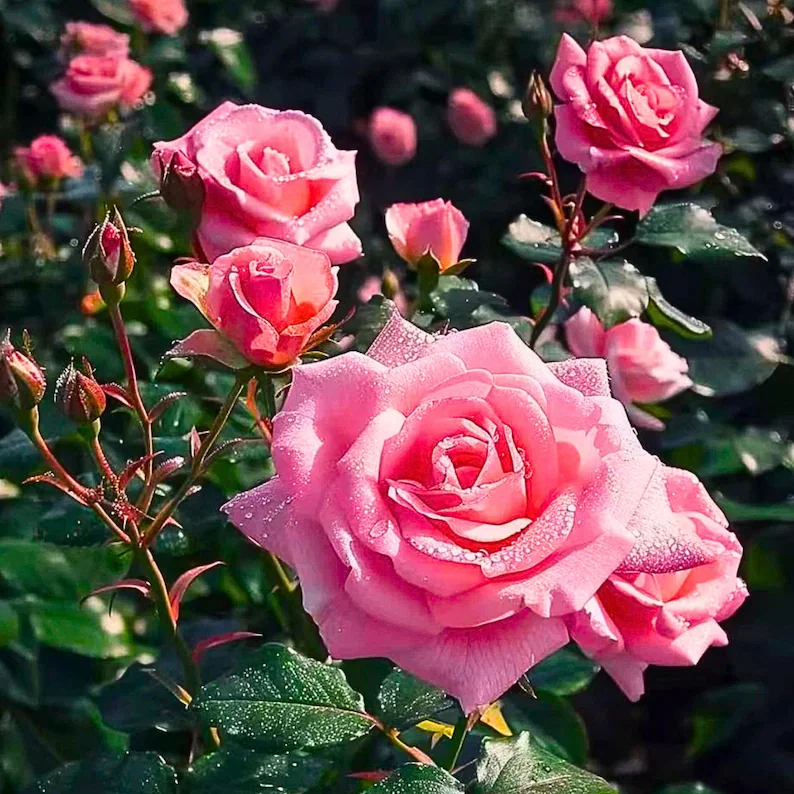 20 Light Pink Rose Seeds – Classic Elegant Blooms, Non-GMO Heirloom Variety