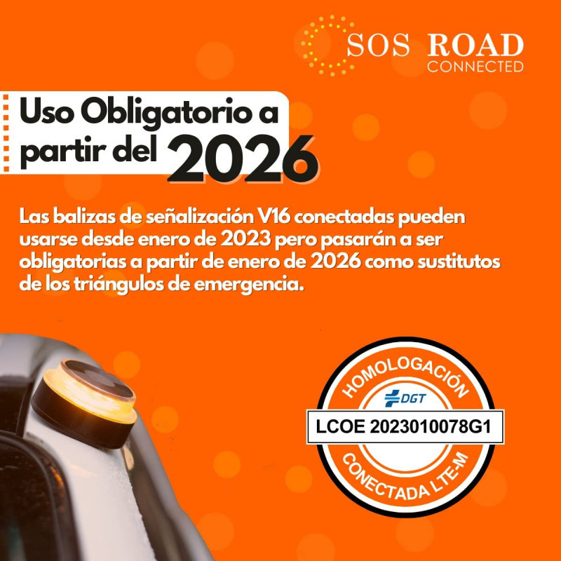 SOS ROAD CONNECTED-BALIZA V16GEOLOCALIZABLE DGT 3.0 NK SOS ROADCONECTADA GEOLOCALIZABLE YHOMOLOGADA (OBLIGATORIA EN 2026)