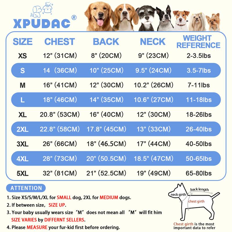 XPUDAC Cozy Pet Pajama with Cute Duckie Print Dralon Sleepwear for Small Medium Large Dogs Cats Christmas Gift Universal Fit Puppy Costume Clothes Shirt - Outfits
