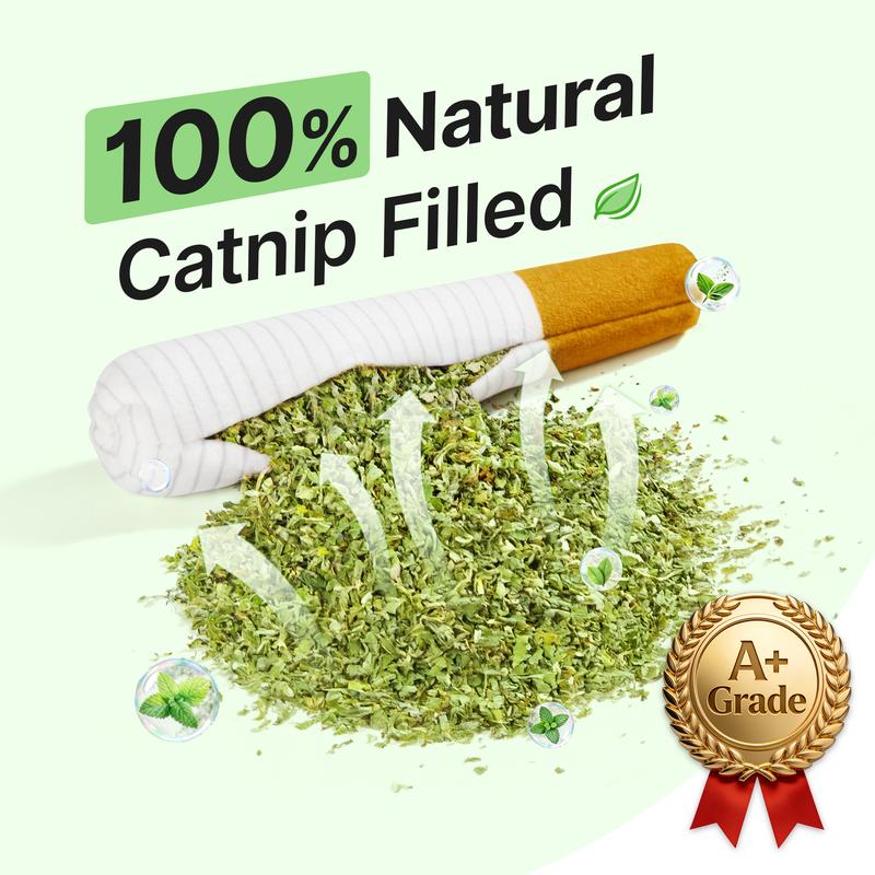Potaroma Catnip Toys with 15,000mg A+ Premium Natural Catnip – Baby-Grade Interactive Chew & Kicker Cat Toys for Indoor Cats & Kittens – Relieve Boredom and Stress