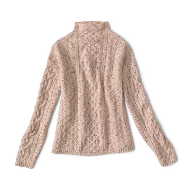 Donegal Cable Mockneck Sweater