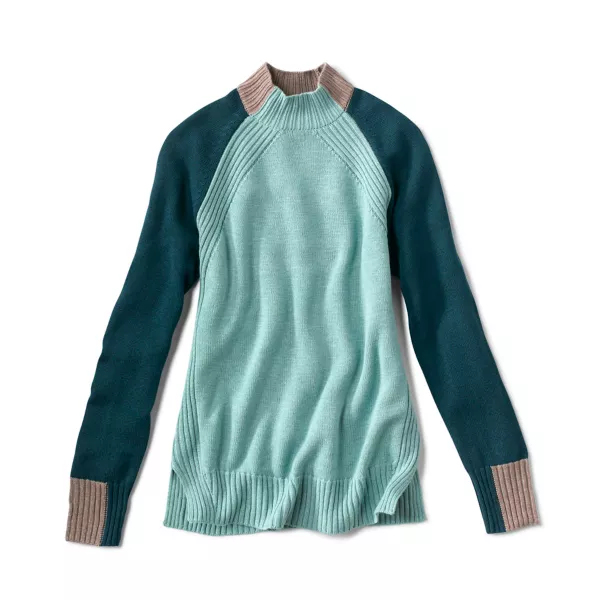 Anywear Mockneck Colorblock Sweater