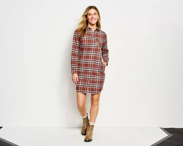 Lodge Flannel Shirt Dress