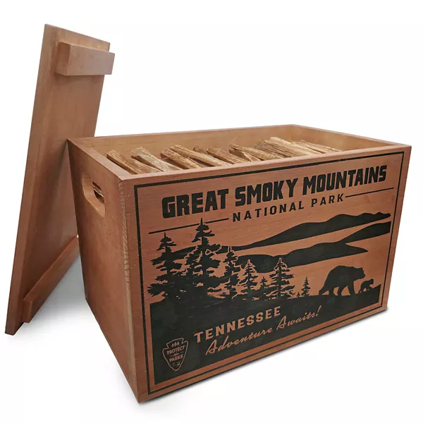 National Parks Fatwood Wooden Crate