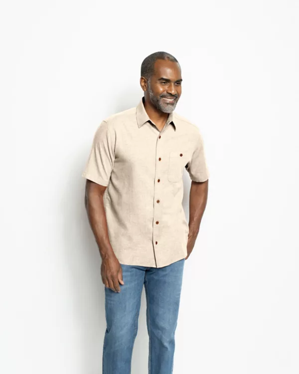 Hemp/TENCEL Stretch Short-Sleeved Shirt