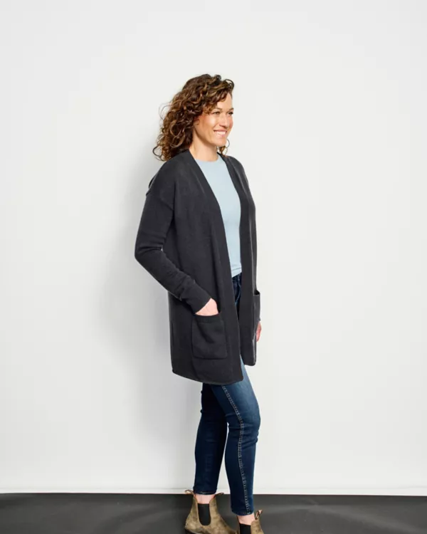 Cashmere Long Open Cardigan