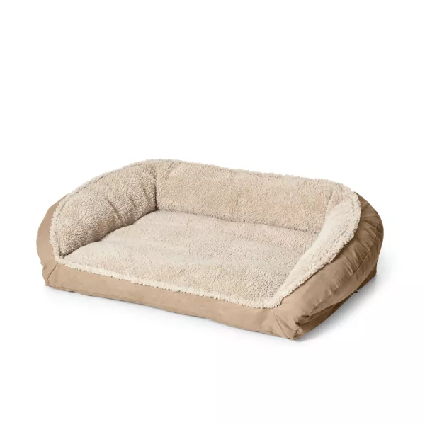 Orvis ComfortFill-Eco™ Bolster Dog Bed with Fleece