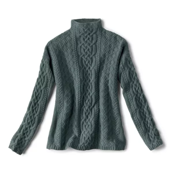 Donegal Cable Mockneck Sweater
