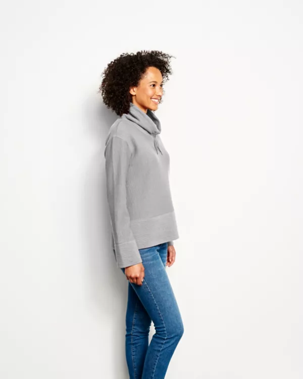 Textured Cowl Sweatshirt