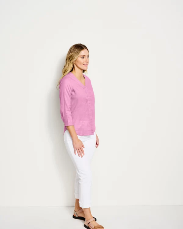 Women's Performance Linen Three-Quarter-Sleeved Shirt