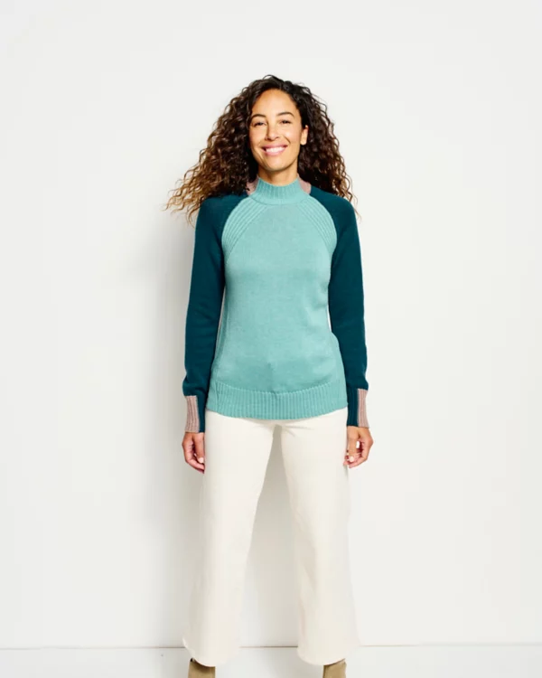 Anywear Mockneck Colorblock Sweater