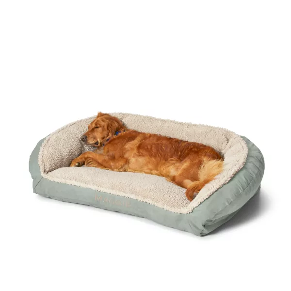 Orvis ComfortFill-Eco™ Bolster Dog Bed with Fleece