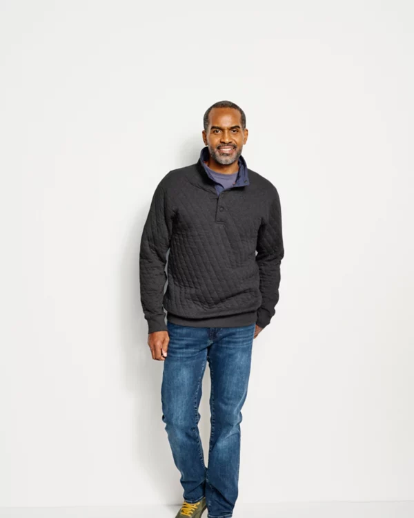 Outdoor Quilted Snap Sweatshirt