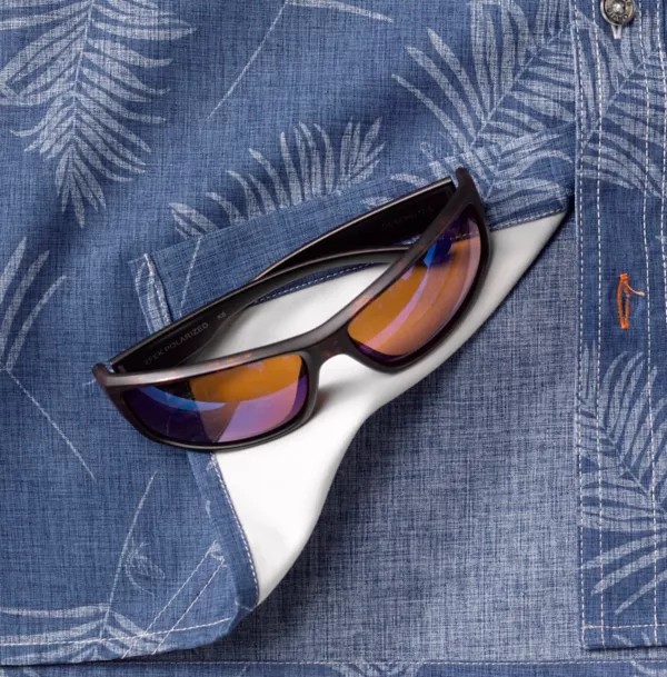 Printed Tech Chambray Short-Sleeved Shirt