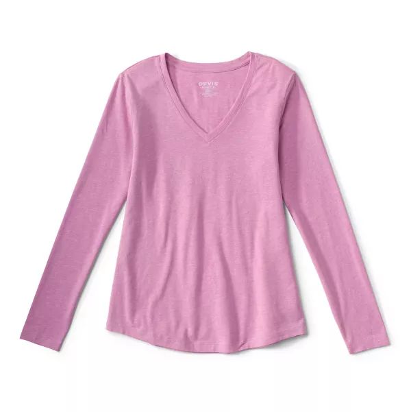 Perfect Relaxed V-Neck Long-Sleeved Tee