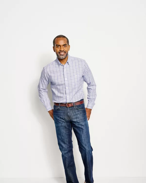 No-Work, Work Long-Sleeved Hidden Button-Down Shirt