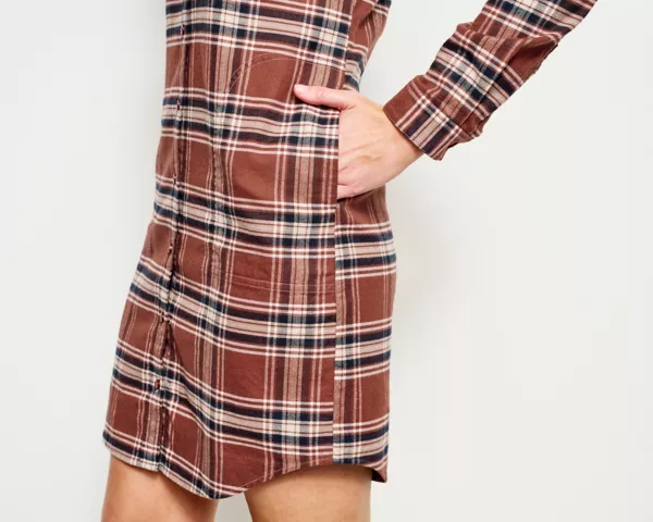Lodge Flannel Shirt Dress
