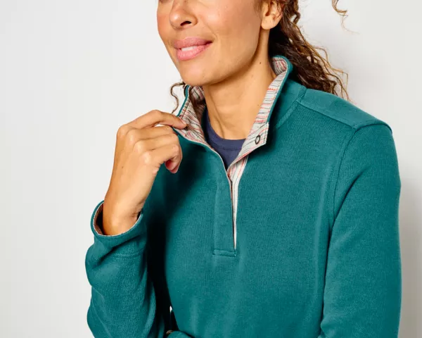 Signature Print-Trim Sweatshirt