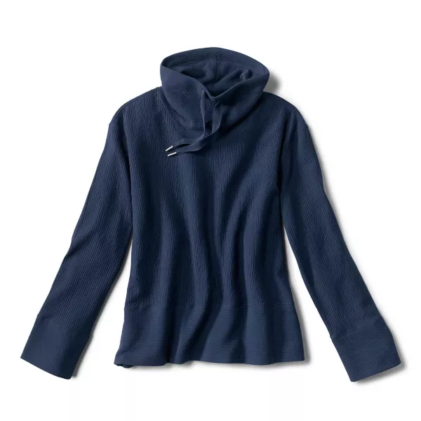 Textured Cowl Sweatshirt