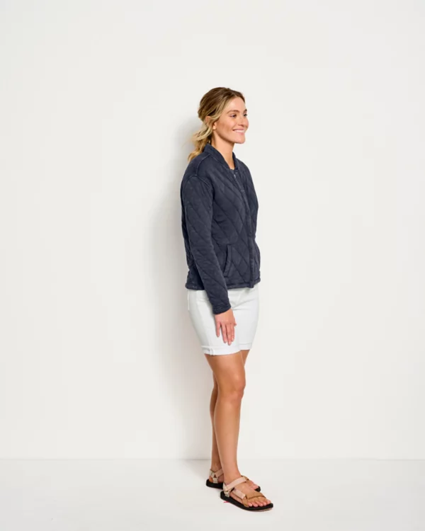 Lived-In Quilted Bomber Jacket