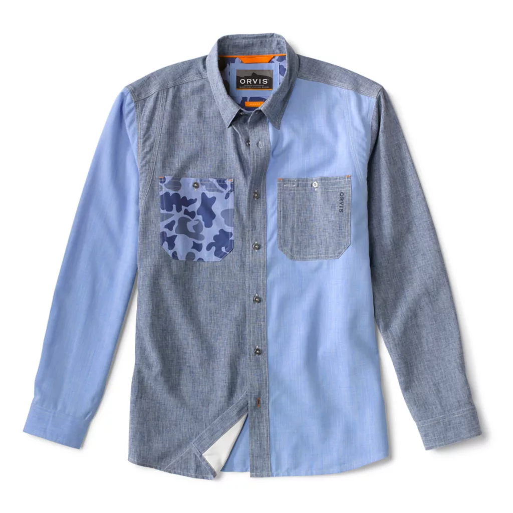 Tech Chambray Mash-Up Work Shirt