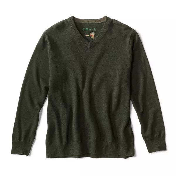 Merino V-Neck Long-Sleeved Sweater