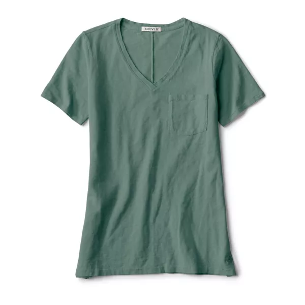 Canyon Garment-Dyed V-Neck Short-Sleeved Tee