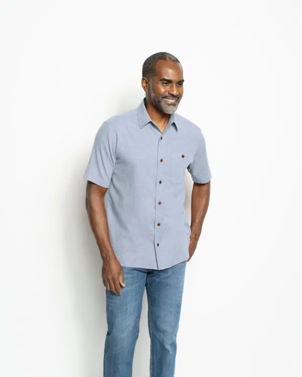 Hemp/TENCEL Stretch Short-Sleeved Shirt