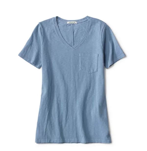 Canyon Garment-Dyed V-Neck Short-Sleeved Tee