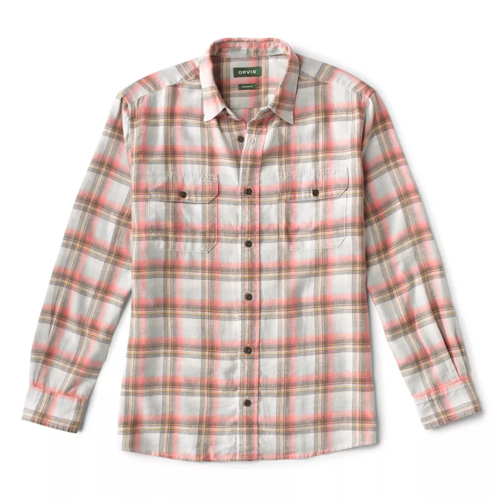 Hemp/Cotton Yarn-Dyed Denim Long-Sleeved Shirt