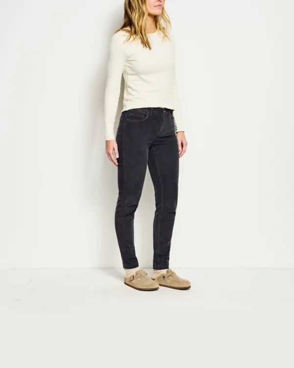 Stretch Corduroy Natural Fit Skinny-Leg Pants