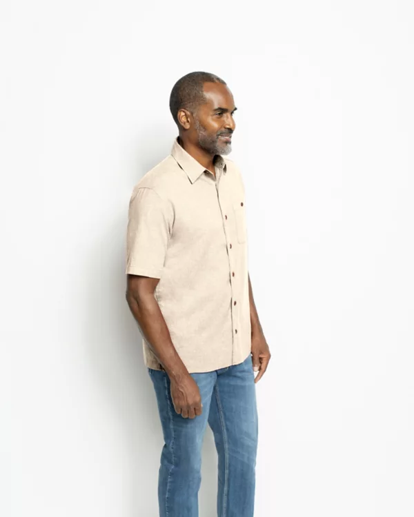 Hemp/TENCEL Stretch Short-Sleeved Shirt
