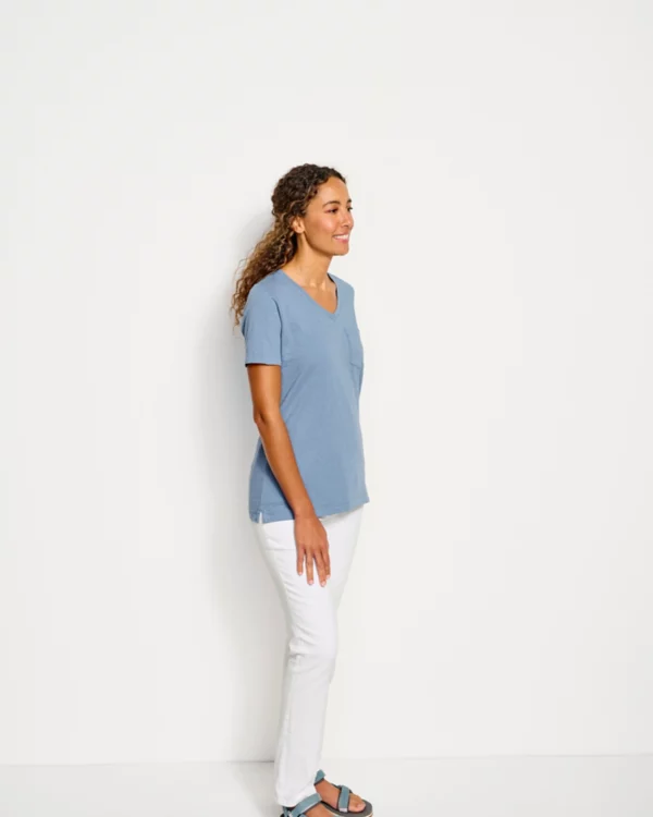 Canyon Garment-Dyed V-Neck Short-Sleeved Tee