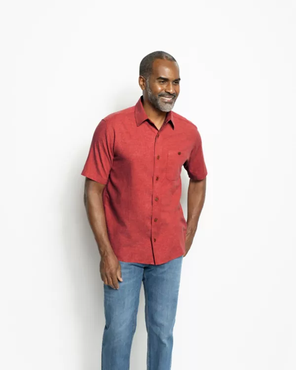 Hemp/TENCEL Stretch Short-Sleeved Shirt