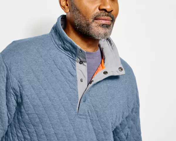 Outdoor Quilted Snap Sweatshirt