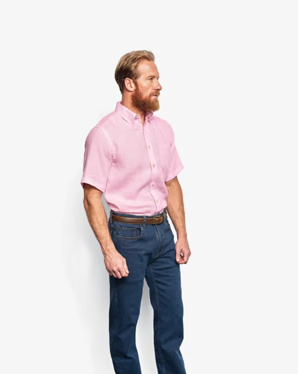 Pure Linen Short-Sleeved Shirt