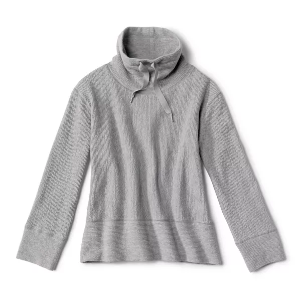 Textured Cowl Sweatshirt