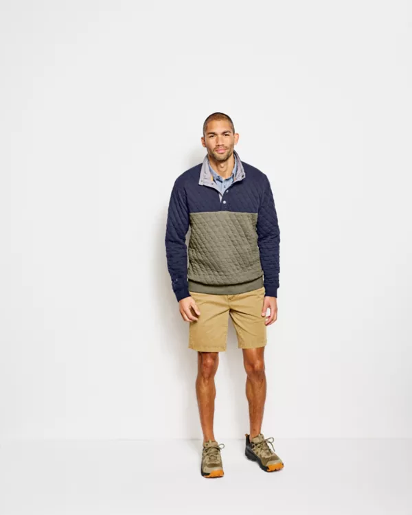 Outdoor Quilted Snap Sweatshirt